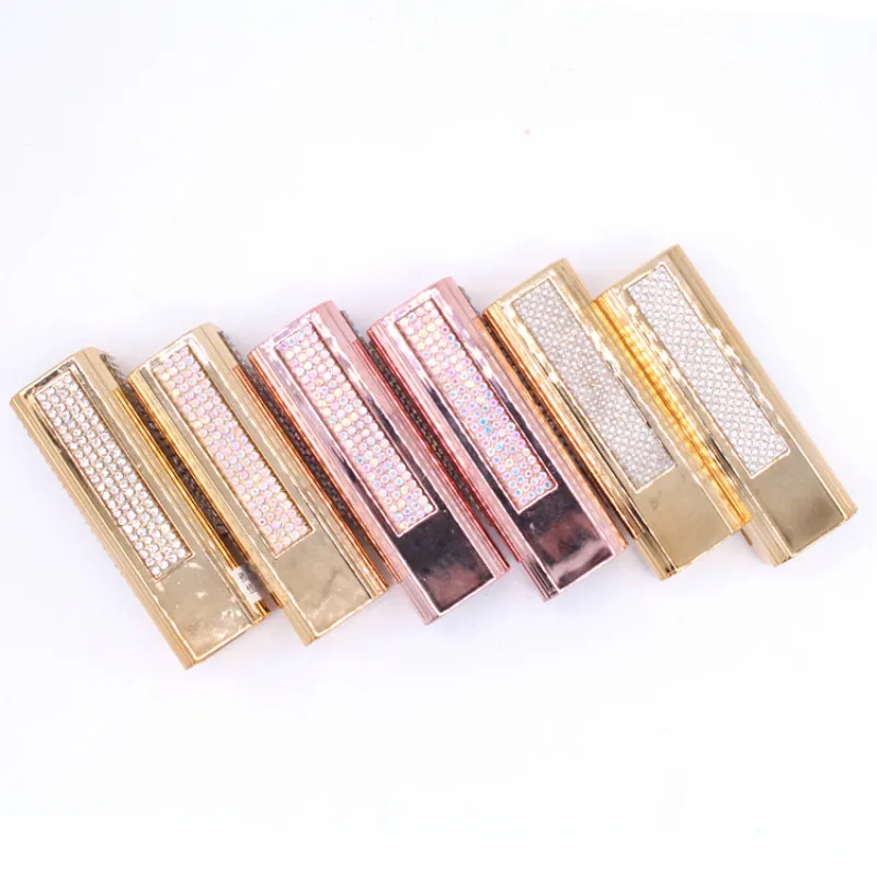 

Empty Lip Balm Tube 12.1mm Rose Gold Press Lipstick Tube Colourful Shiny Lip Balm Container Empty Press Lipstick Packaging 30pcs