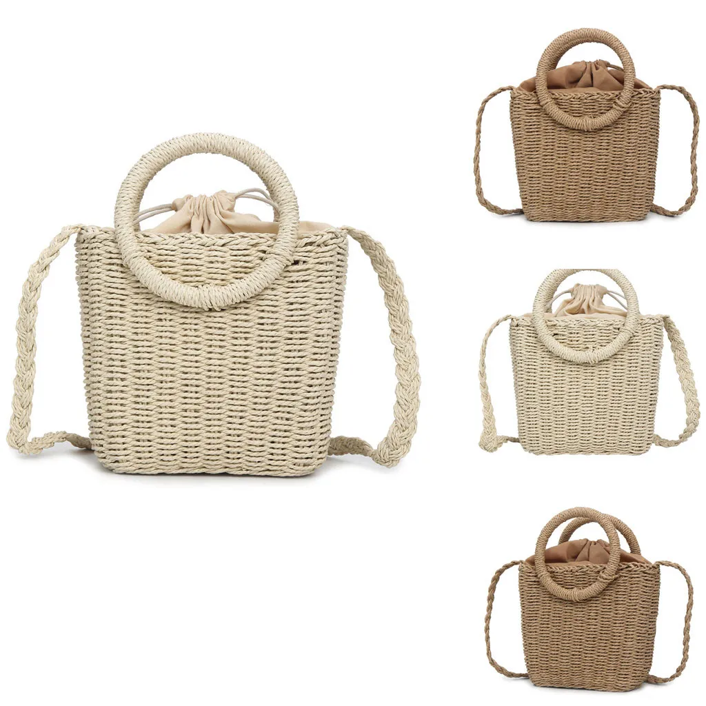 

xiniu New Fashion Woven Shoulder Bags Straw Summer Women Weave Crossbody Beach Travel Handbag Female Bag Bolsa #0522