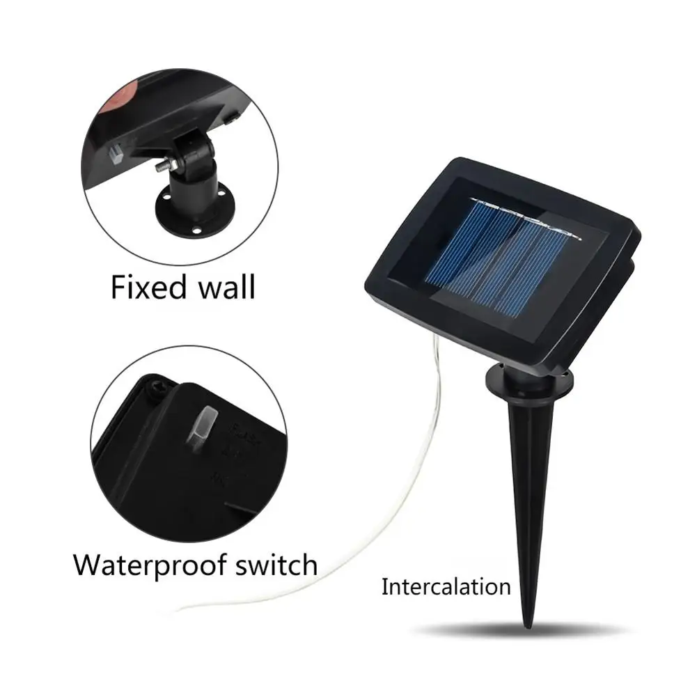 4m 10Led Solar Lamps LED Fairy Lights For Outdoor Lighting Of Outdoor Garden Yard LED Home Decor Lamp Christmas Festoon