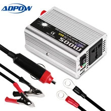 ADPOW Car Inverter DC 12v To AC 220v 500W Peak 1000w Power Modified Sine Wave Cigarette Lighter Auto Inverters USB Charger ADPOW Car Inverter DC 12v To AC 220v 500W Peak 1000w Power Modified Sine Wave Cigarette Lighter Auto Inverters USB Charger