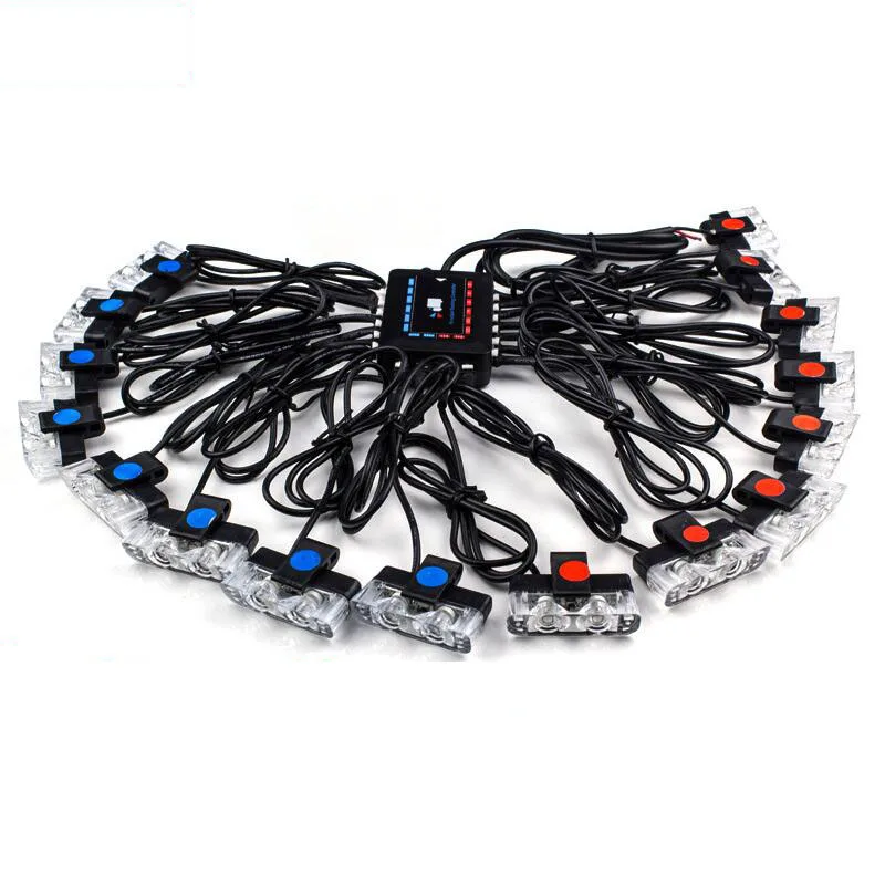 32 LED Vehicle Strobe Emergency Warning Light Dash Grille Grill Light