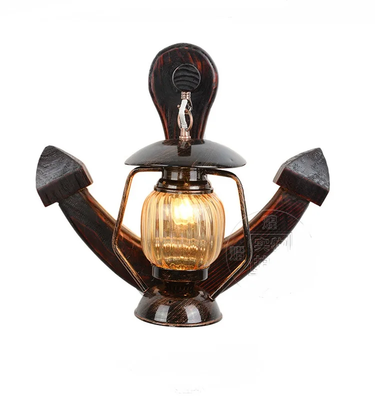 

The Chinese restaurant lights retro creative personality aisle anchor wood lantern outdoor wall lamp wall lamp YA7263