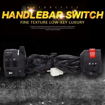 

Motorcycle headlight high light left right turn signal horn lgnition start switch parts handle Button assembly For HONDA CA250
