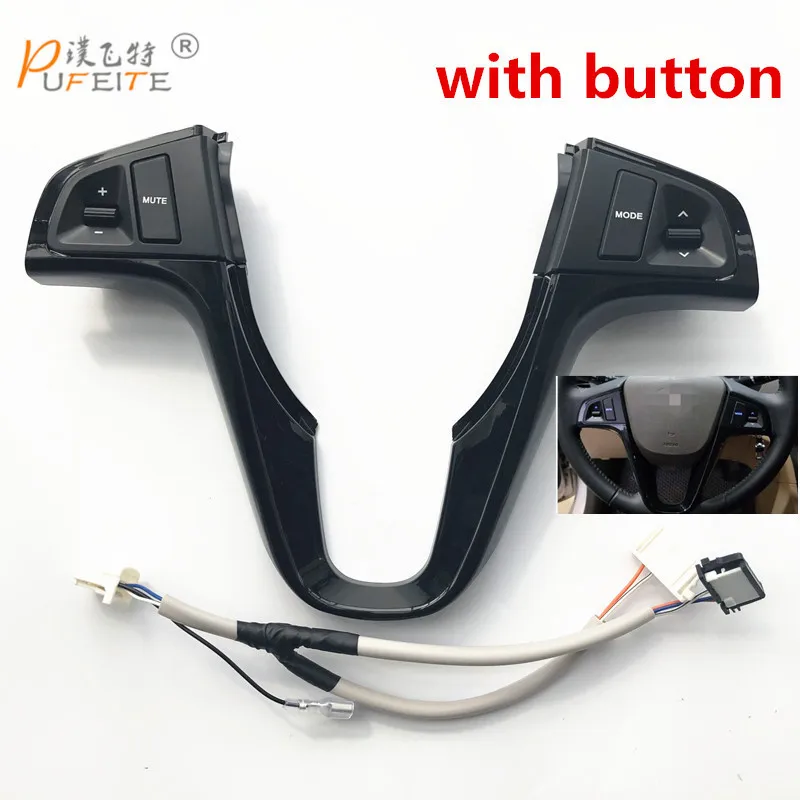 baratas Volante de áudio interruptor de volume botão de controle de música com Bluetooth telefone som ordem backlight para Hyundai VERNA SOLARIS