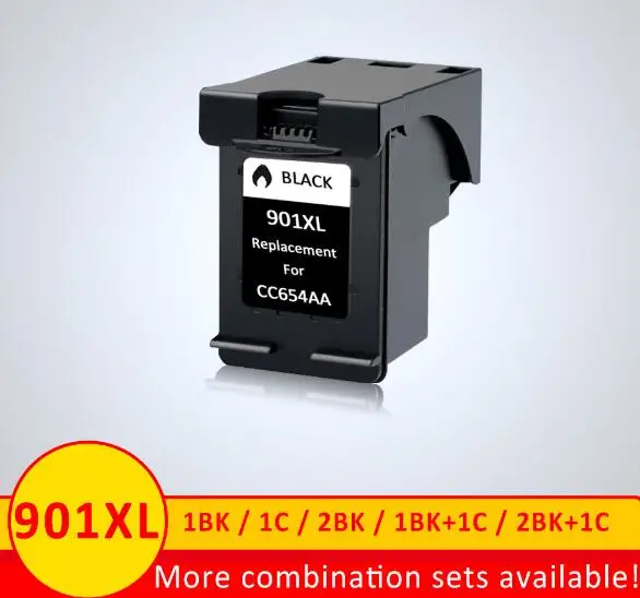 XiangYu Совместимость 901XL переработанного чернильного картриджа для hp 901 для hp 901 Officejet J4550 J4540 J4680 J4524 J4535 J4585 J4624 - Цвет: 1pc BK
