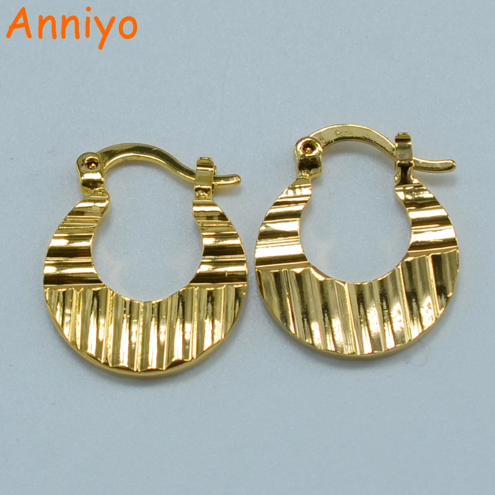 Anniyo 1.99 Wholesale Baby Earrings Gold Color Kids Earrings Fashion
