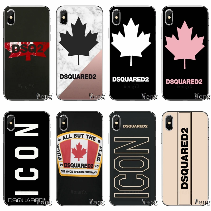 

Soft phone For Huawei Honor 10 9 Lite 8 8C 8X 7A 7C 7X 6 Play 6X 6A 6C 5A LYO-L21 V8 V10 case Brand DS2 Dsquared ICON Maple Leaf