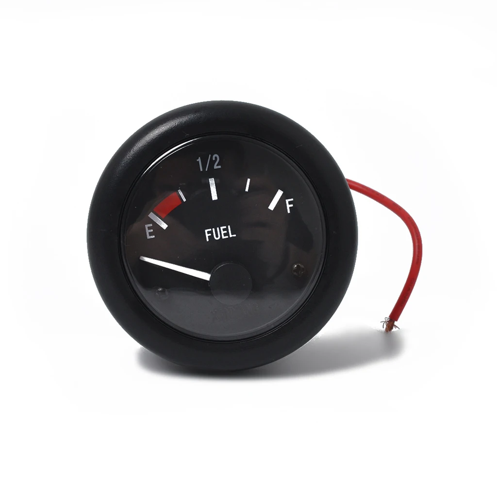 52mm 2'' Fuel Level Gauge Meter E-1/2-F & 350mm Sensor for Boat Marine Car Accessories