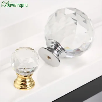 bowarepro 20253040MM Diamond Shape Design Crystal Knob Cupboard Pulls Drawer Knobs Kitchen Cabinet Handles Furniture Hardware