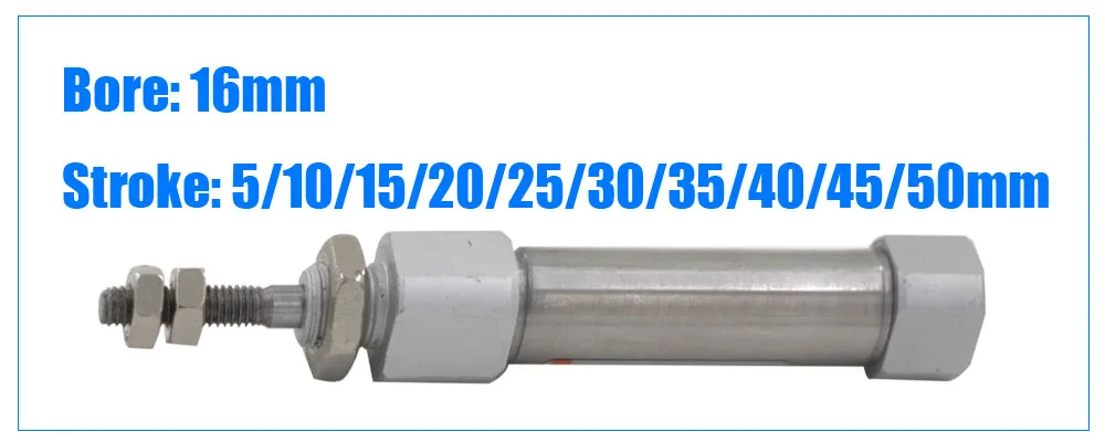 CDJ2B Тип пневматический цилиндр 16 мм Диаметр 55/60/75/100/125/150 мм ход алюминий сплав один Род двойного действия Воздушный баллон