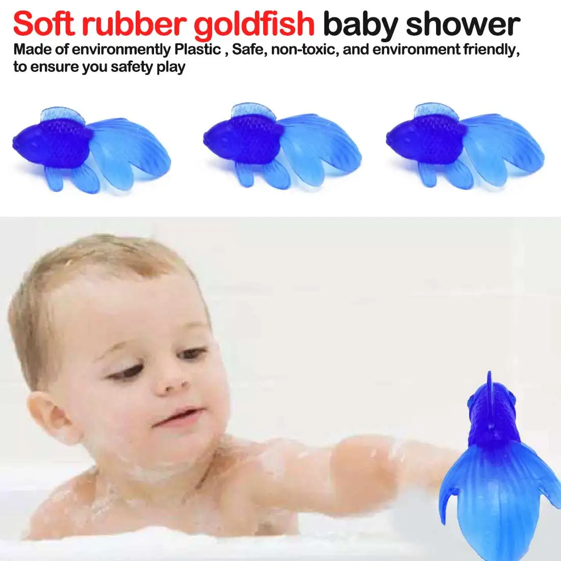 

Random Color 10 Pcs/Lot Rubber Gold Fish Baby Bath Toys Small Simulation Small Goldfish Water Toy Fun Kids Swimming Beach Toys