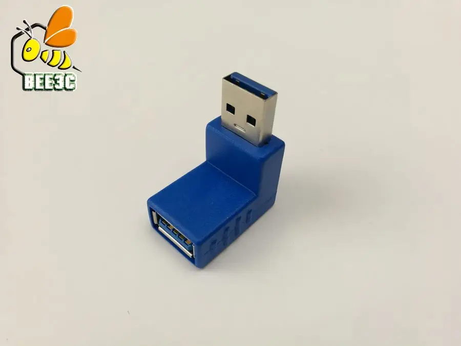 USB 3.0 Тип мужской/женский голубой угол крест Тип адаптер переходник Пол Changer Разъем USB3.0 быстро скорость 100 шт