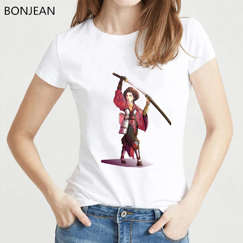 

Women clothes 2019 Japanese ninja print t shirt female hipster cool lady tee shirt femme summer fashion t-shirt streetwear