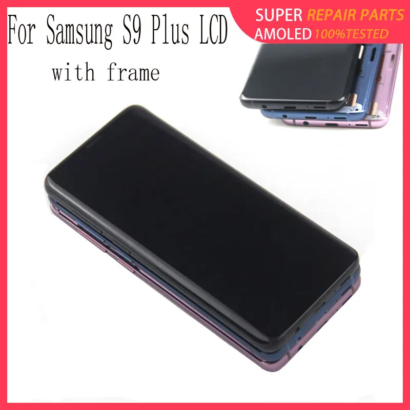 

Super AMOLED for SAMSUNG Galaxy S9 G960 lcd S9 Plus G965 original LCD touch screen digitizer with frame assembly for s9 s9 plus