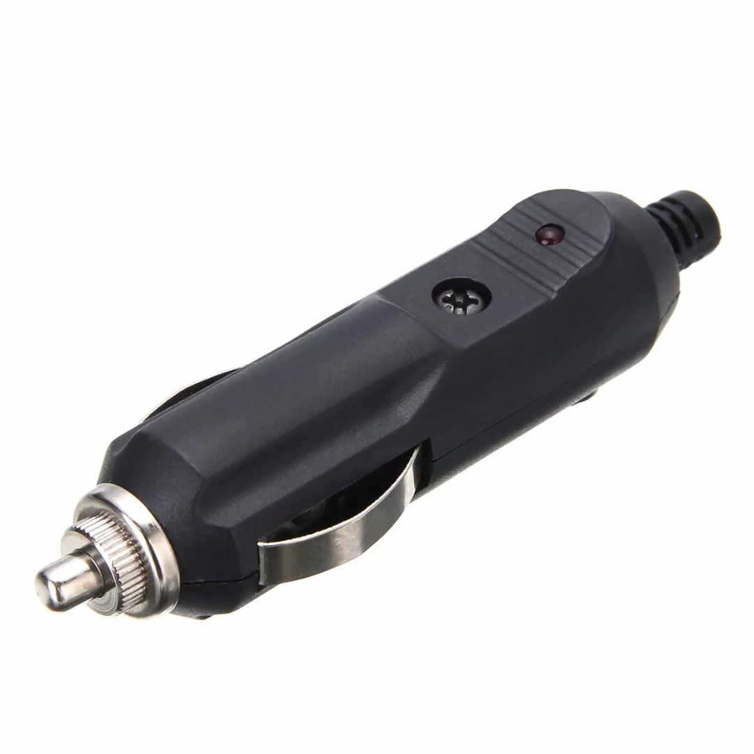

12V New Car Auto LED Male Cigarette Lighter Socket Plug Connector with Fuse Red LED Connector Car Styling