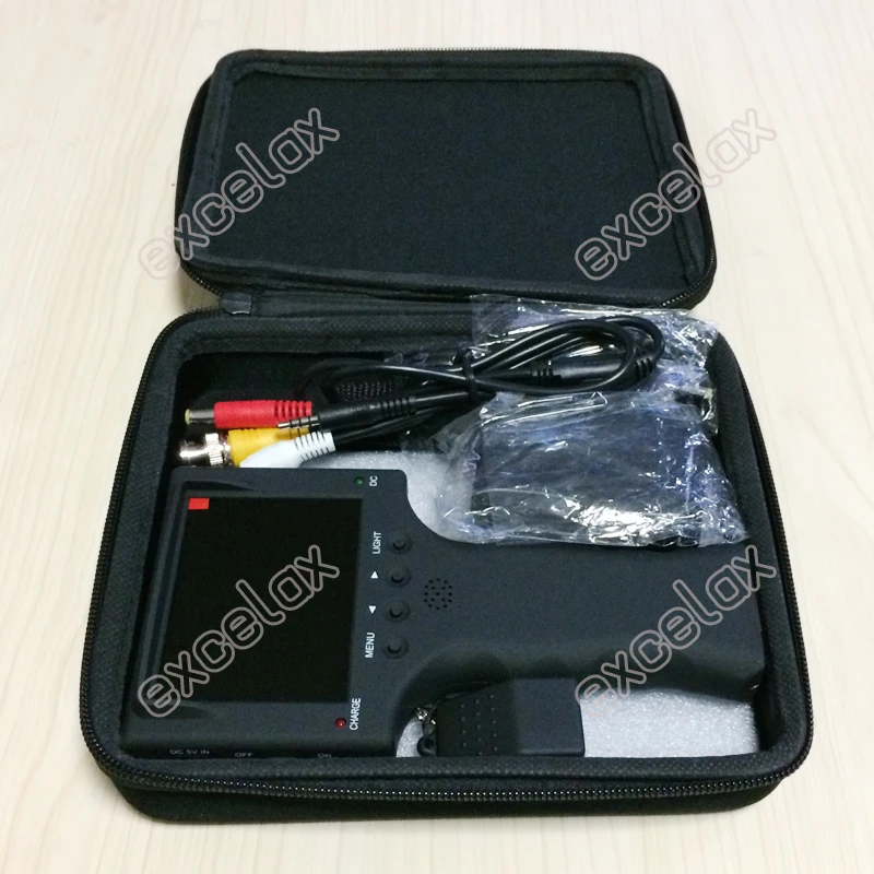 ЖК монитор 3 5 дюйма CVBS 640x480 BNC DC 12 В|batteries batteries|battery rechargeablebattery rechargeable battery |