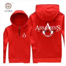 Men Assassin Creed Hoodies Street Autumn Winter Jacket With Hat Tracksuit Sweatshirt Game Clothing Large Size Pullover Coats 4XL