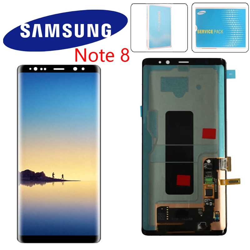 

6.3" Super AMOLED LCD For SAMSUNG Galaxy Note 8 N9500 N9500F N900D N900DS Display Touch Screen Digitizer With Frame