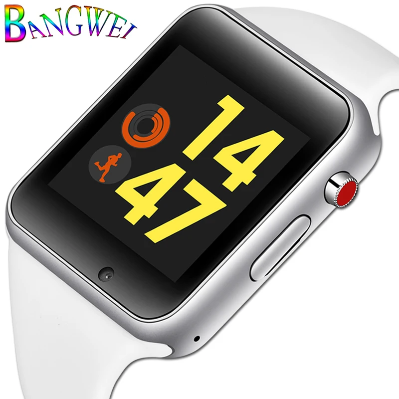 Bangwei New Smart Wristband Fitness Tracker Led Color Touch Screen Message Heart Rate Time Smart Watch Men Women Sport Watch+box Novel Design; In