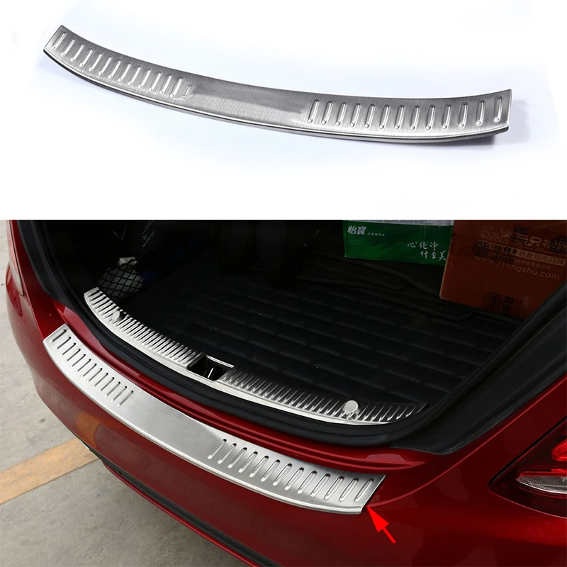 Steel Rear Bumper Protector Plate Cover Fit For Mercedes Benz C Class