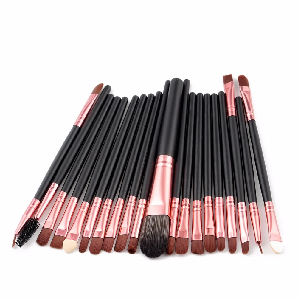 20 Pcs/Set Eyeliner Lips Makeup Brushes Foundation Powder Eyeshadow Eyebrow Face Beauty Tools | Красота и здоровье