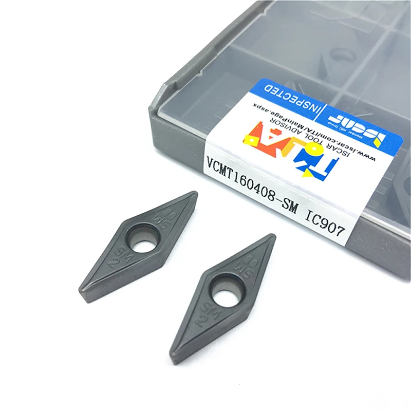 

VCMT160408 SM IC907/IC908 10PCS Ferramentas de Torneamento Externo VCMT 160408 Ferramenta de corte pastilha de Metal Duro Torno
