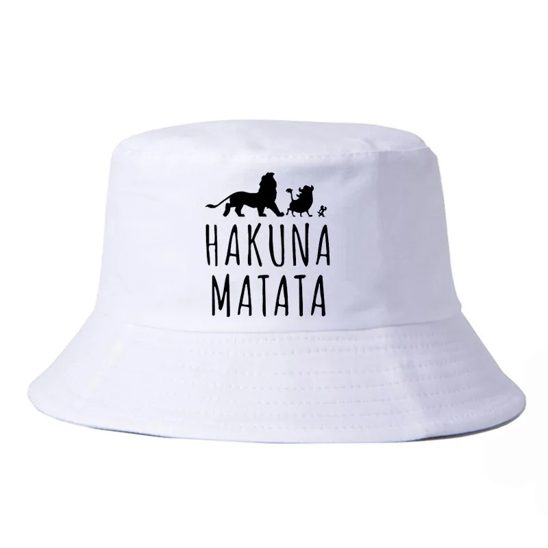 

fashion Pure cotton hakuna matata hat Men women bucket hat outdoor hunting panama fishing cap outdoor leisure bucket hat