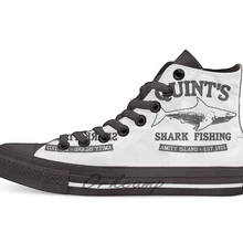 JAWS cool shark/Новинка; Повседневная парусиновая обувь; обувь на заказ; Прямая