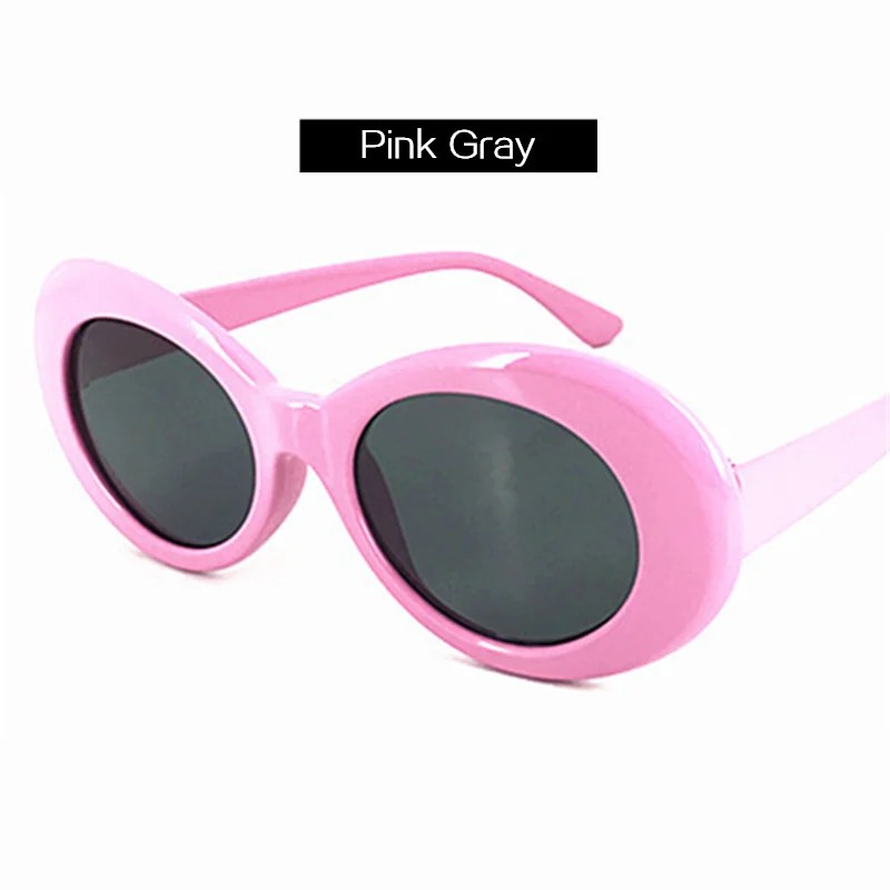 Нирвана Курт Кобейн Солнцезащитные очки для женщин Для женщин Очки S Женский Мужской UV400 зеркальные очки Защита от солнца Очки Для женщин Для мужчин Мода Овальные Glasse - Цвет линз: Розовый