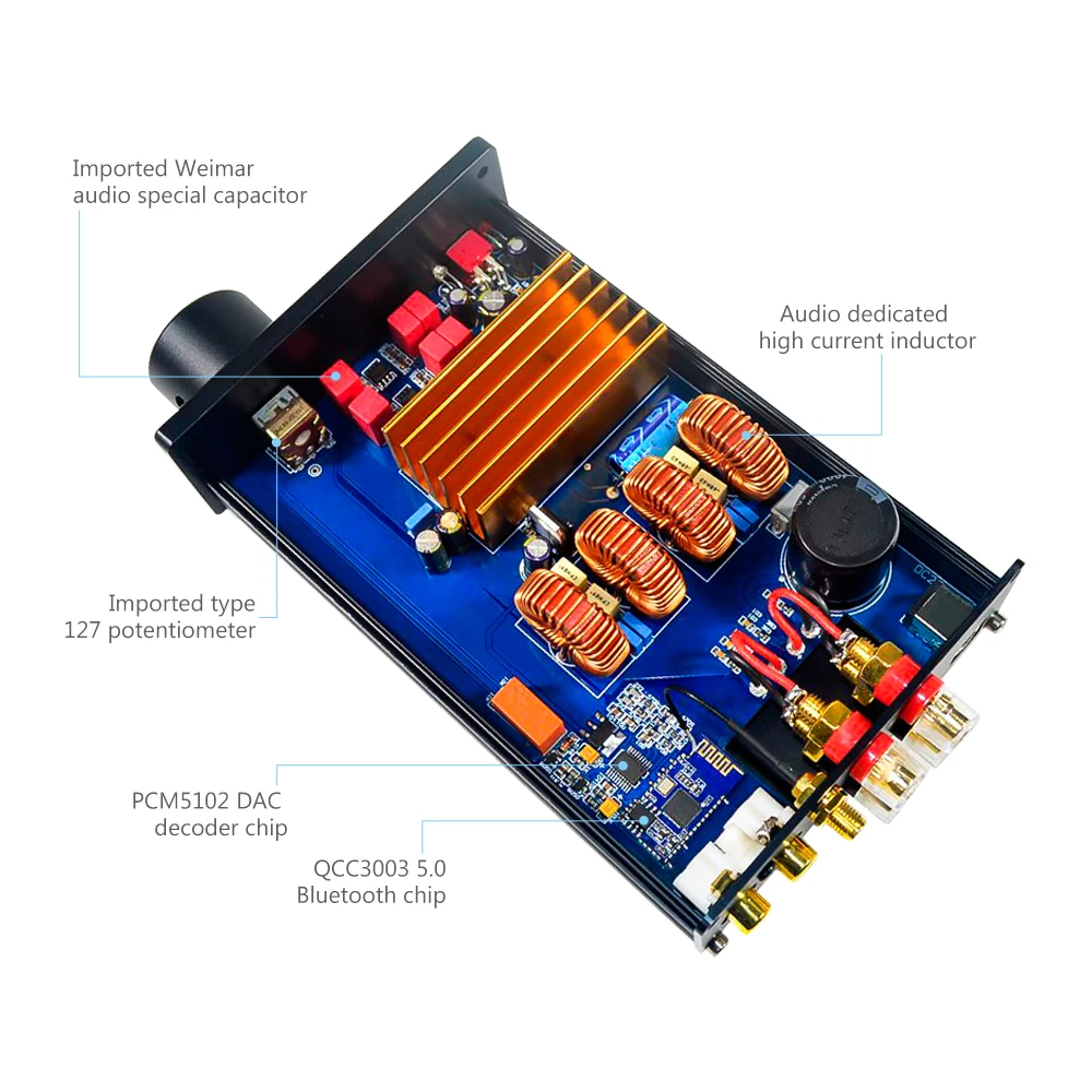 AIYIMA TPA3255 Bluetooth усилитель аудио 325 Вт * 2 стерео класса D 5 0 звуковые усилители DAC PCM5102