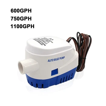 

DC 12V 24V Automatic Water Bilge Pump 600 750 1100GPH For Boat Submersible with Float Switch Marine / Bait Tank / Fish