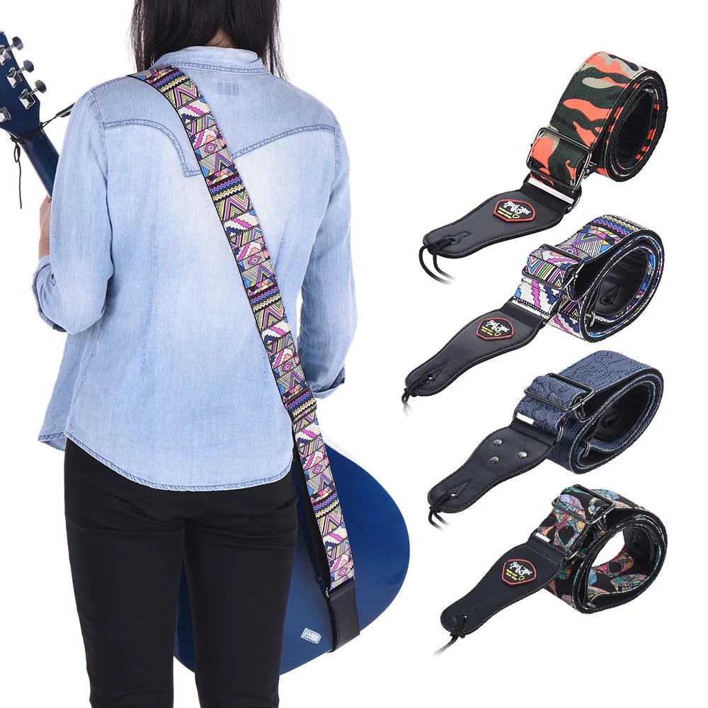 Adjustable Guitar Strap Guitar Shoulder Strap with Pick Pocket for