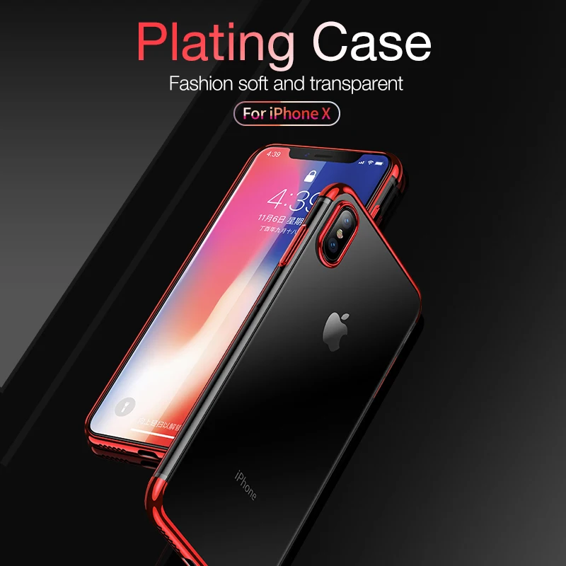 Кристально прозрачный силиконовый мягкий чехол из ТПУ для iPhone X 10 XS MAX XR