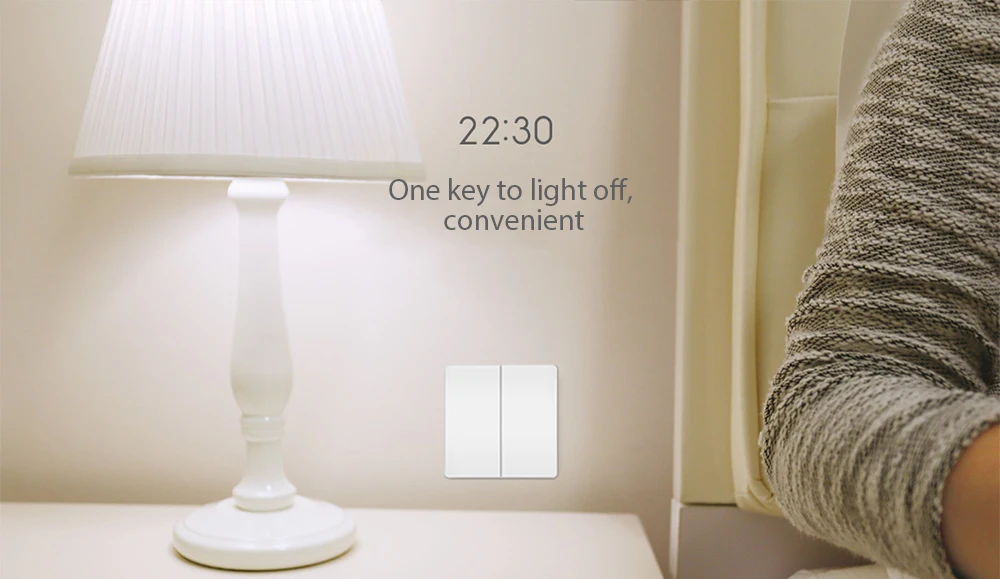 Умный светильник Xiaomi Aqara, беспроводной ключ, версия Singel/двойная кнопка ZiGBee, Wifi, интеллектуальный пульт дистанционного управления