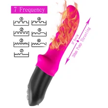 Magnetic Charging Thrusting Pump Vibrator Heating Stretch G Spot Dildo Vibrator for Woman Powerful Adult Sex