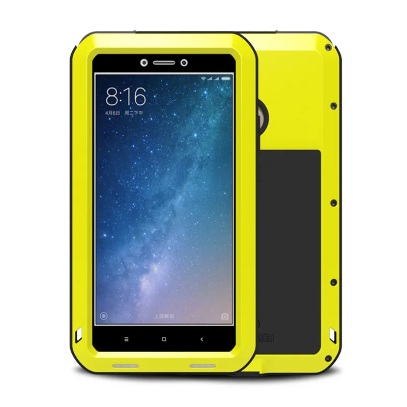 Metal Aluminum Case For Xiaomi Mi Max 2 Armor Full Body Protective Cover Shockproof Cases for Max2 Doom Coque Fundas | Мобильные