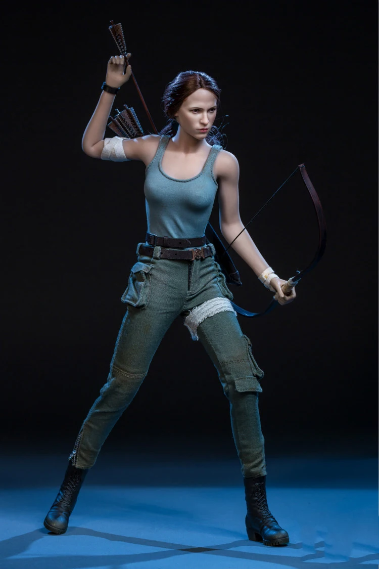 Сбор запасов 1/6 г. Женская фигурка "The Explorer Tomb Raider Lara Croft" с двойной головкой для поклонников подарков