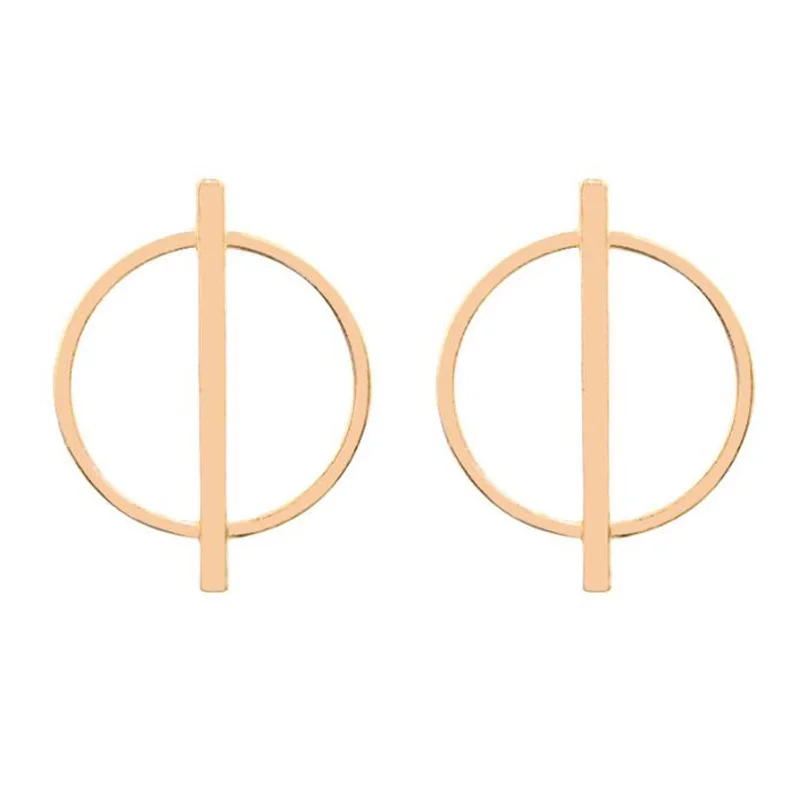 RscvonM T станция служит Серебро Золото большие серьги-кольца для женщин обручи huggie серьги круг orecchini cerchio boucles d'oreill - Окраска металла: C1673-gold