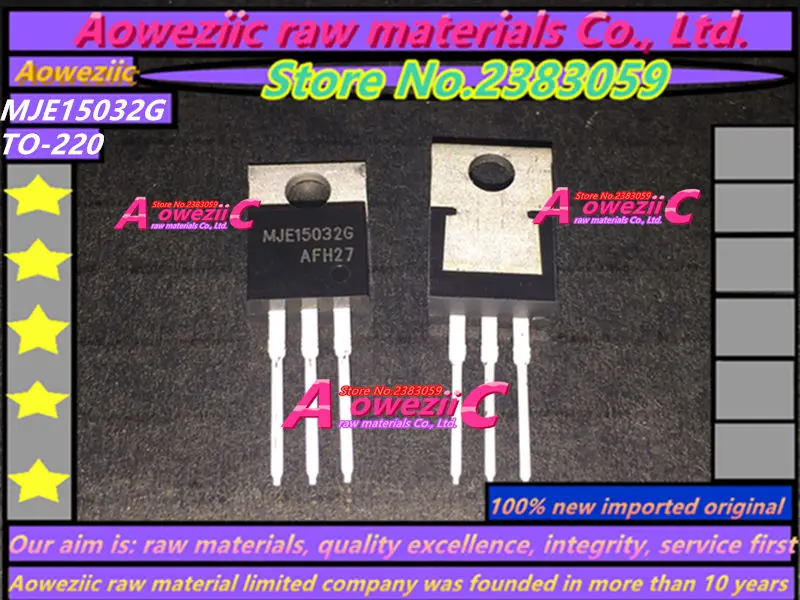 Aoweziic+ 20 шт. = 10 пар, новая импортная оригинальная MJE15032G MJE15033G MJE15032 MJE15033-220 звуковой транзистор 8A 250V