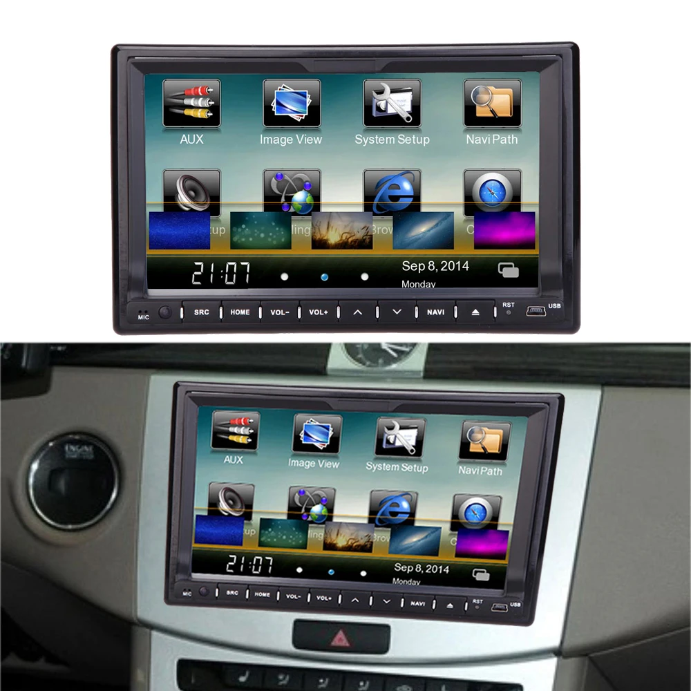 Perfect Universal 7" HD Touch Screen 2 Din Car DVD/USB/SD Player Bluetooth GPS Stereo Radio Car Entertainment System 6