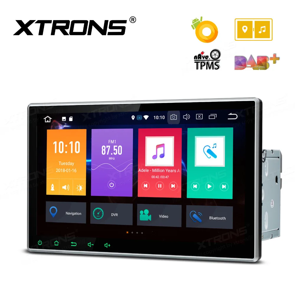 XTRONS 2 Din универсальный Радио Аудио 10 1 &quotAndroid 8 0 Восьмиядерный Автомобильный DVD