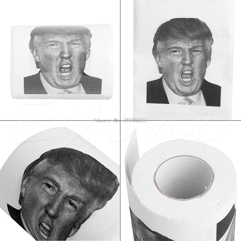 1 шт. Дональд Трамп Юмор рулон туалетной бумаги Новинка Забавный кляп подарок Свалка с Трампом