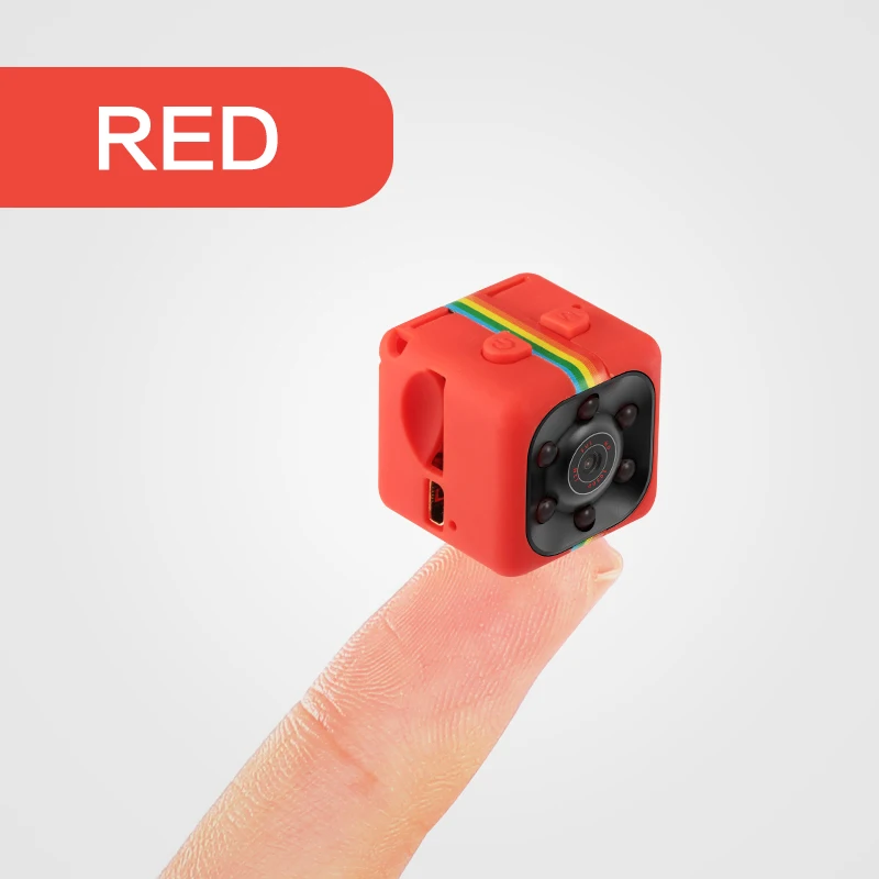 SQ11 1080 P Мини видеокамеры Спорт DV мини камера Спорт DV инфракрасная камера ночного видения автомобиля DV цифровой видеорегистратор sd - Цвет: Красный