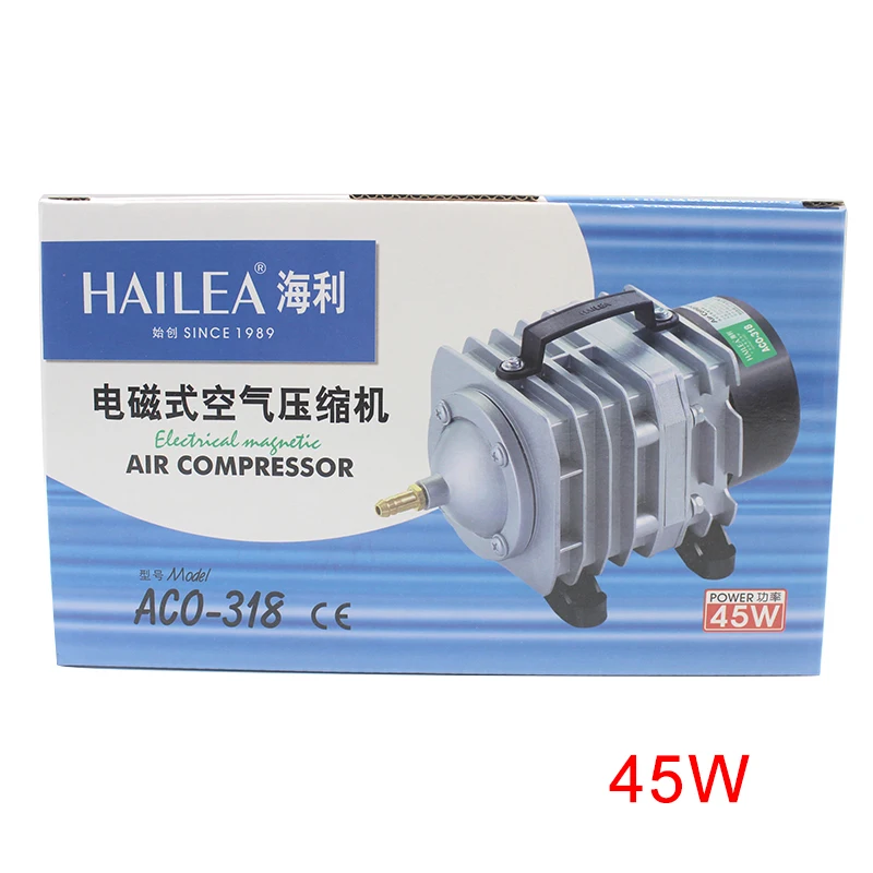 Hailea 25 Вт 30 Вт 45 Вт 55 Вт воздушные насосы нержавеющая сталь аквариум коммерческий гидро воздушный насос аквариум электрические магнитные кислородные насосы