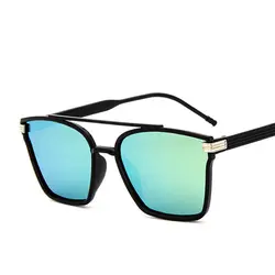 Модные зеркальные Square Cat Eye Sunglasses Для мужчин Для женщин дизайн бренда плоские солнцезащитные очки Frame UV400 Оттенки Óculos де золь