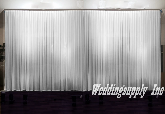 White Wedding Backdrop 3m high by 6m wide(10feet 20feet) Curtain Drape Cheap Price | Дом и сад
