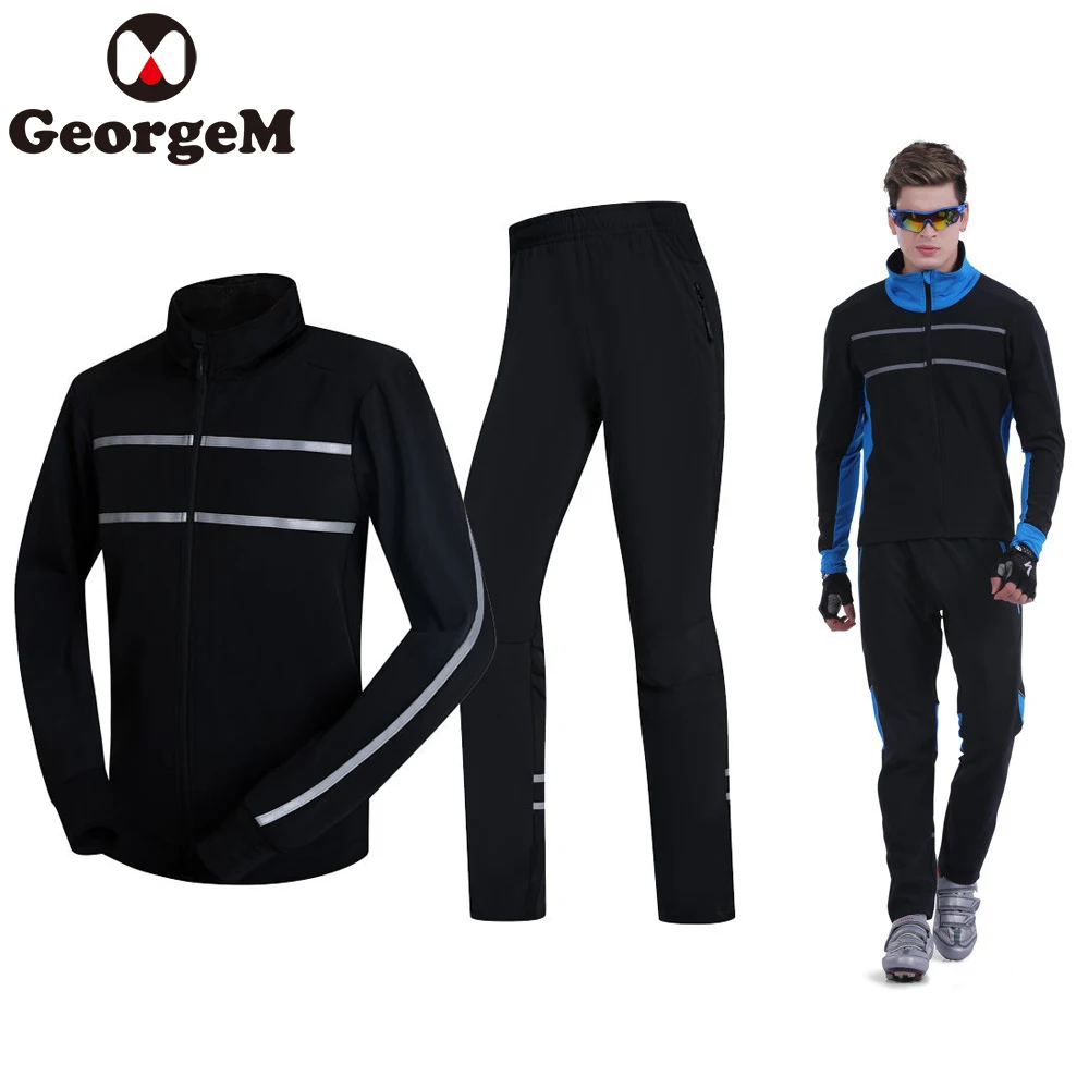 

Waterproof Cycling Clothes Sets Winter 2019 Long Sleeve Jerseys + Pants Men Cycling Jackets Suits Outdoor Sports Bike Clothing