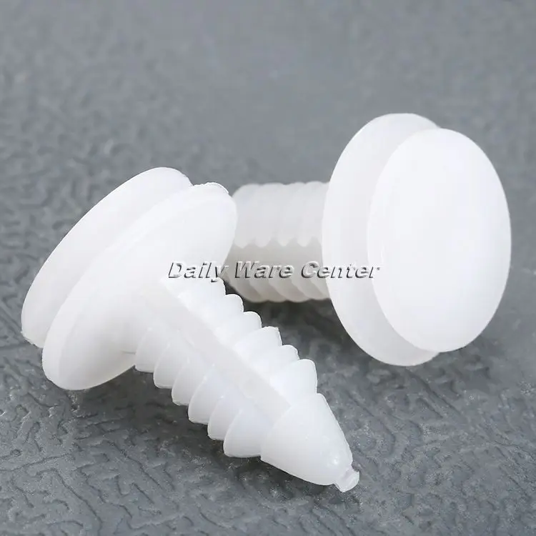 50Pcs Auto Fastener White Push Retainer Bumper Fender Cover Rivets Clips Car Automobile Door Trim Panel