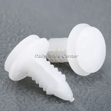 50Pcs Auto Fastener White Push Retainer Bumper Fender Cover Rivets Clips Car Automobile Door Trim Panel