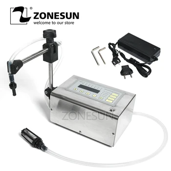 

ZONESUN Electrical Liquid Filling Machine Mini Small Bottle Water Digital Pump Perfume Drink Milk Olive Oil Filler